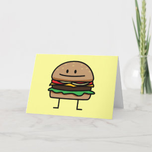 Lycklig Hamburger Tack Kort