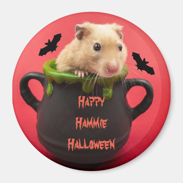 Lycklig Hammie Halloween Magnet (Framsidan)
