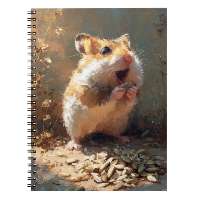 Lycklig Hamster bärbar dator Anteckningsbok (Framsidan)