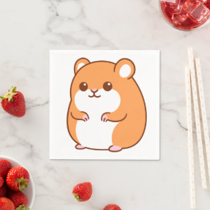 Lycklig Hamster Papper Napkins Pappersservett