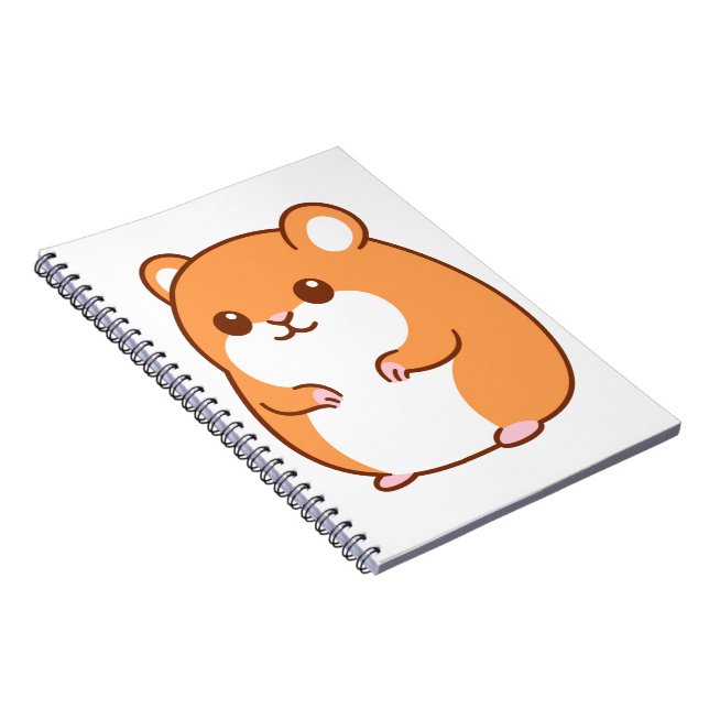 Lycklig Hamster Photo Notebook Anteckningsbok (Högra Sidan)