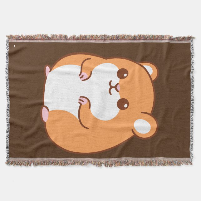 Lycklig Hamster Throw Filt (Framsidan)