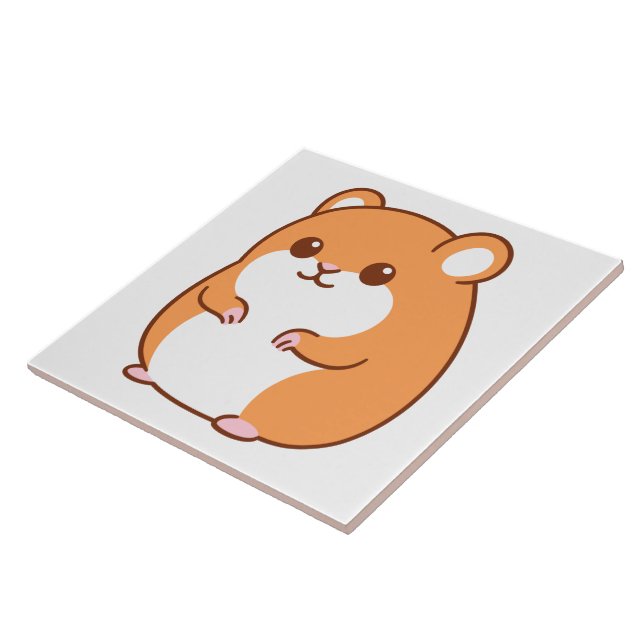 Lycklig Hamster Tile Kakelplatta (Sidan)