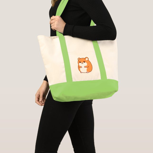 Lycklig Hamster Tote Bag #2 Tygkasse (Framsida (produkt))