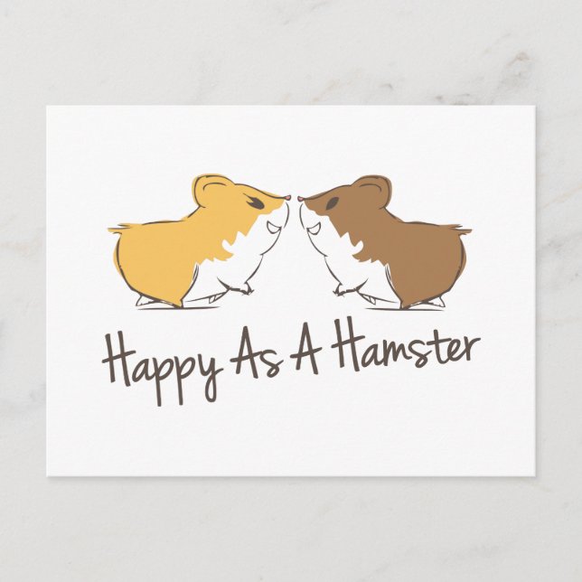 Lycklig Hamster Vykort (Framsida)