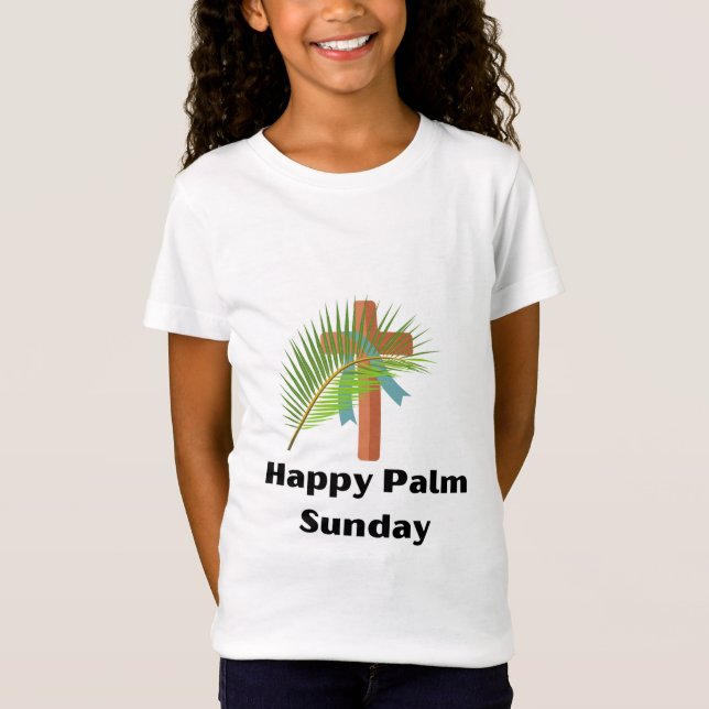 Lycklig Handflatan Söndag T Shirt (Framsida)