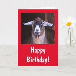 Lycklig Handsome Goat Birthday Kort