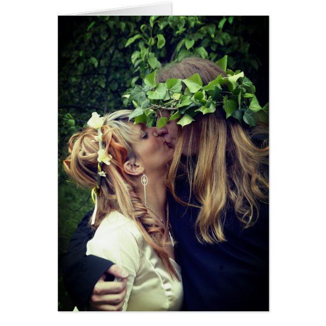 Lycklig handtag hälsningskort (Framsidan)