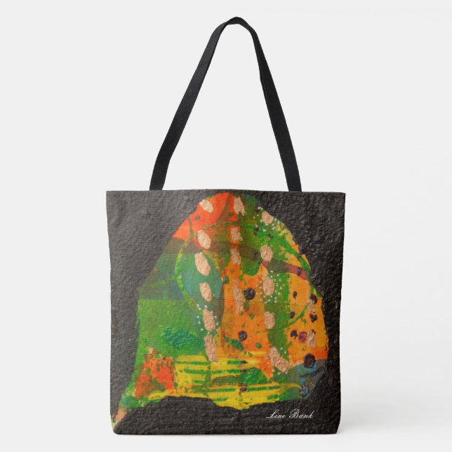 Lycklig hänger lös tygkasse (Framsida)