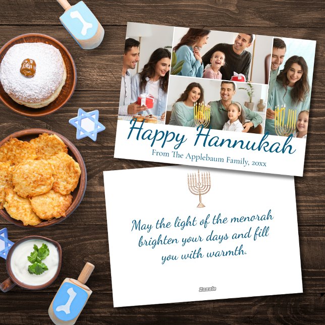 lycklig hannukah , 4 snyggt för fotosamlingar julkort (Skapare uppladdad)