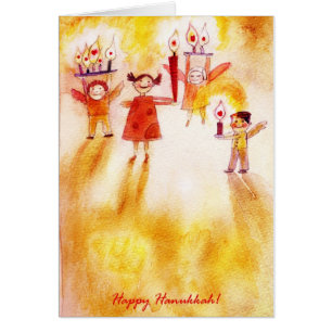 lycklig hannukah! OBS kort