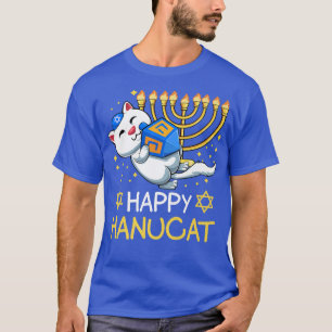 Lycklig Hanucat Ugly Hanukkah Jewish Chanukka Cute T Shirt