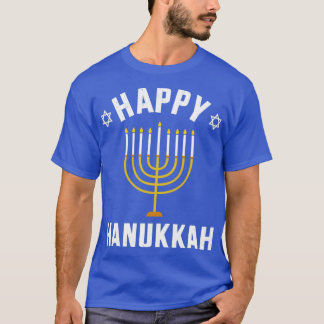 Lycklig hanukah med menorah för juwant christmas c t shirt