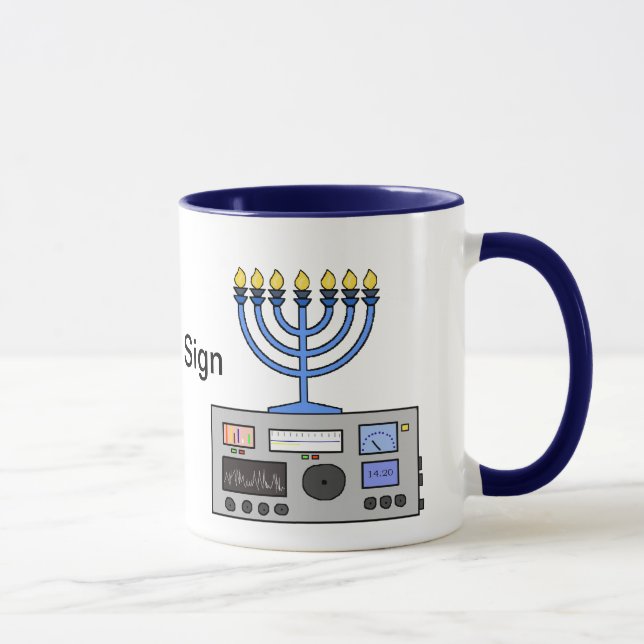 Lycklig Hanukah skinka radiosände muggen Mugg (Höger)