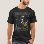 Lycklig Hanukcat Ugly Hanukkah Sweater Cat Chanuka T Shirt<br><div class="desc">Lycklig Hanukcat Ugly Hanukkah Sweater Cat Chanukah Jewish Premium</div>