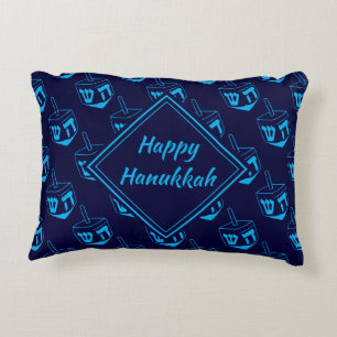 LYCKLIG HANUKKAH ח נ ו כ ה ש ח מ tubrw Dreidel NAV Prydnadskudde