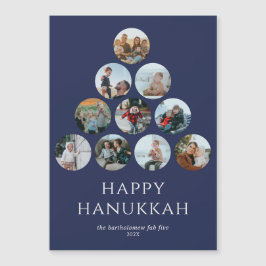 Lycklig Hanukkah 10 Photo Magnet Blue