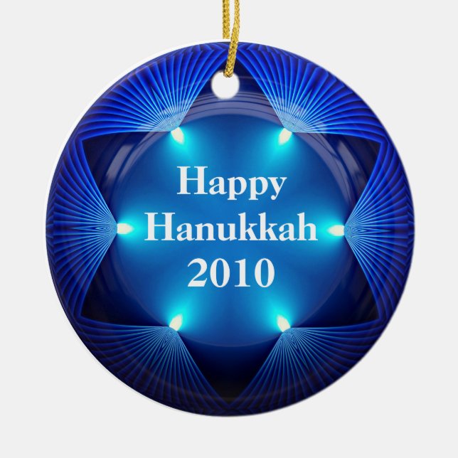 Lycklig Hanukkah 2010 Ornament (Framsidan)