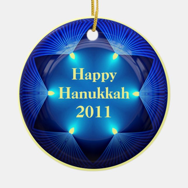 Lycklig Hanukkah 2011 Ornament (Framsidan)