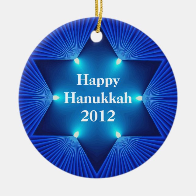Lycklig Hanukkah 2012 Ornament (Framsidan)