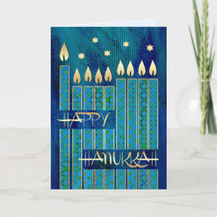 Lycklig Hanukkah. Anpassadets hälsningskort Helgkort