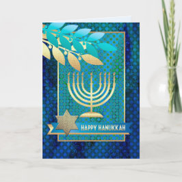 Lycklig Hanukkah. Anpassadets hälsningskort Helgkort