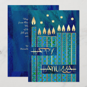 Lycklig Hanukkah. Anpassadets hälsningskort Julkort