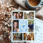 LYCKLIG HANUKKAH ANPASSNINGSBAR 6 PHOTO Helgdag Vykort<br><div class="desc">Hoppas du gillar den här helgdag. Klicka på "anpassa" om du vill redigera och lägga till egna foton och texter längst fram och bakåt. Kolla min butik för mer passande föremål som klistermärken, mugg, handdukar, pappra och andra helgdag. Tack för att du shoppar med mig! Om du vill ha någon...</div>