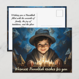 🕎 Lycklig Hanukkah, anpassningsbar Helg Vykort
