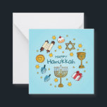 Lycklig Hanukkah Anteckningskort<br><div class="desc">Lycklig Hanukkah</div>