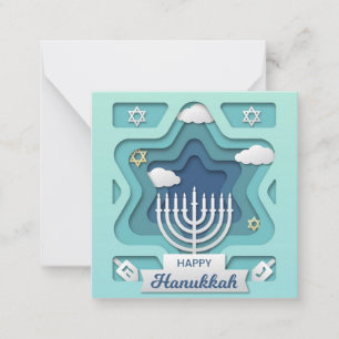 Lycklig Hanukkah Anteckningskort