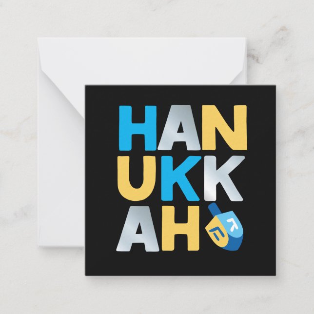 Lycklig Hanukkah Anteckningskort (Framsida)