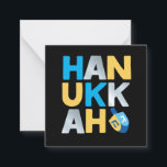 Lycklig Hanukkah Anteckningskort<br><div class="desc">Vårt Hanukkah Note Card med en färgstark dröm är ett modernt,  roligt sätt att klä upp dina helgdag i Chanukkkah. Fråga: Skicka e-post eller skicka e-post till bestdressedbread@gmail.com Lycklig Hanukkah!</div>