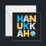 Lycklig Hanukkah Anteckningskort<br><div class="desc">Vårt Hanukkah Note Card med en färgstark dröm är ett modernt,  roligt sätt att klä upp dina helgdag i Chanukkkah. Fråga: Skicka e-post eller skicka e-post till bestdressedbread@gmail.com Lycklig Hanukkah!</div>