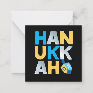 Lycklig Hanukkah Anteckningskort