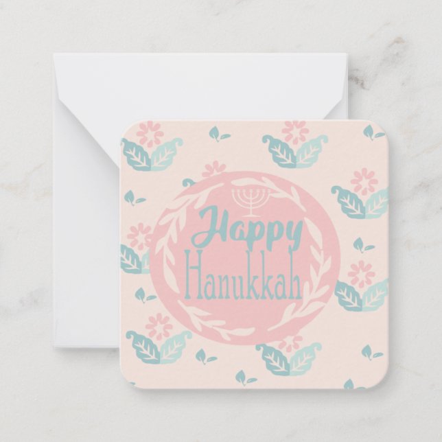 Lycklig Hanukkah-anteckningskort Anteckningskort (Framsida)