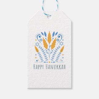 Lycklig Hanukkah | Arabesque | Helgdag Gift-Märkre Presentetikett