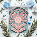 Lycklig Hanukkah Art nouveau Bloom Helgdag Kort<br><div class="desc">Söte teckning att önska någon lycklig hanukkah! Klicka på Redigera med Design verktyg om du vill lägga till en egen text. Tillgänglig även som digital nedladdning som skickas direkt via e-post eller sms. Kolla min butik för mer eller säg till om du vill ha någon anpassningsbar! Jag kan skapa anpassningsbar...</div>