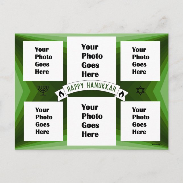 Lycklig Hanukkah Bild vykort HAMbWG (Framsida)
