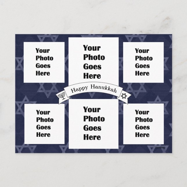 Lycklig Hanukkah Bild vykort HAMbWG (Framsida)