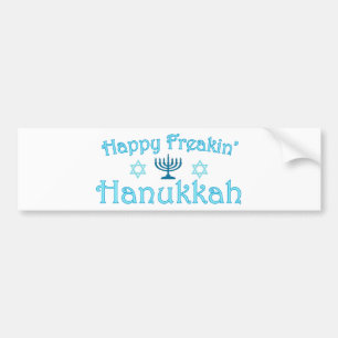 lycklig hanukkah bildekal