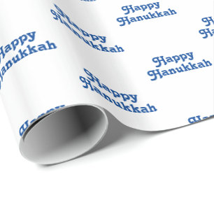 Lycklig Hanukkah blå judisk Helgdag Gift Presentpapper