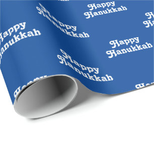 Lycklig Hanukkah blå vit judisk Helgdag söt Gift Presentpapper