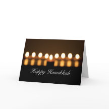Lycklig Hanukkah Blank Greeting Card
