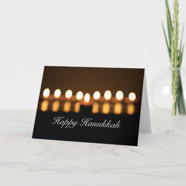 Lycklig Hanukkah Blank Greeting Card Helgkort (Framsida)