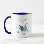 Lycklig Hanukkah Blommigt Dreidel Mugg<br><div class="desc">Lycklig Hanukkah Blommigt Dreidel Mugg. Anpassa anpassningsbarna ovan. Du hittar ytterligare samordningsobjekt i vår "Blommigt Hanukkah Menorah och Dreidel"-samling.</div>
