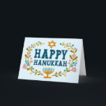 LYCKLIG HANUKKAH blommigt, judiskt Anpassade Kort<br><div class="desc">Hand plockade text och blommigtar från mig till dig. Lägg till din egen text på kortets insida eller ändra färgen i bakgrunden. För mer design och färg,  kolla min butik! Eller låt mig veta om du vill ha någon anpassningsbar. Fråga om du inte hittar vad du behöver! :</div>
