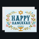 LYCKLIG HANUKKAH Blommigt WAN Menorah Anpassningsb Julkort<br><div class="desc">Hand plockade text och blommigtar från mig till dig. Klicka på "anpassa" om du vill redigera och lägga till egen text och foton på baksidan av vykortet eller ändra färgen för bakgrunden. Allt är anpassade. För mer design och färg, kolla min butik! Eller låt mig veta om du vill ha...</div>