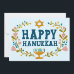 LYCKLIG HANUKKAH Blommigt WAN Menorah Anpassningsb Julkort<br><div class="desc">Hand plockade text och blommigtar från mig till dig. Klicka på "anpassa" om du vill redigera och lägga till egen text och foton på baksidan av vykortet eller ändra färgen för bakgrunden. Allt är anpassade. För mer design och färg, kolla min butik! Eller låt mig veta om du vill ha...</div>