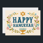 LYCKLIG HANUKKAH Blommigt WAN Menorah Anpassningsb Julkort<br><div class="desc">Hand plockade text och blommigtar från mig till dig. Klicka på "anpassa" om du vill redigera och lägga till egen text och foton på baksidan av vykortet eller ändra färgen för bakgrunden. Allt är anpassade. För mer design och färg, kolla min butik! Eller låt mig veta om du vill ha...</div>